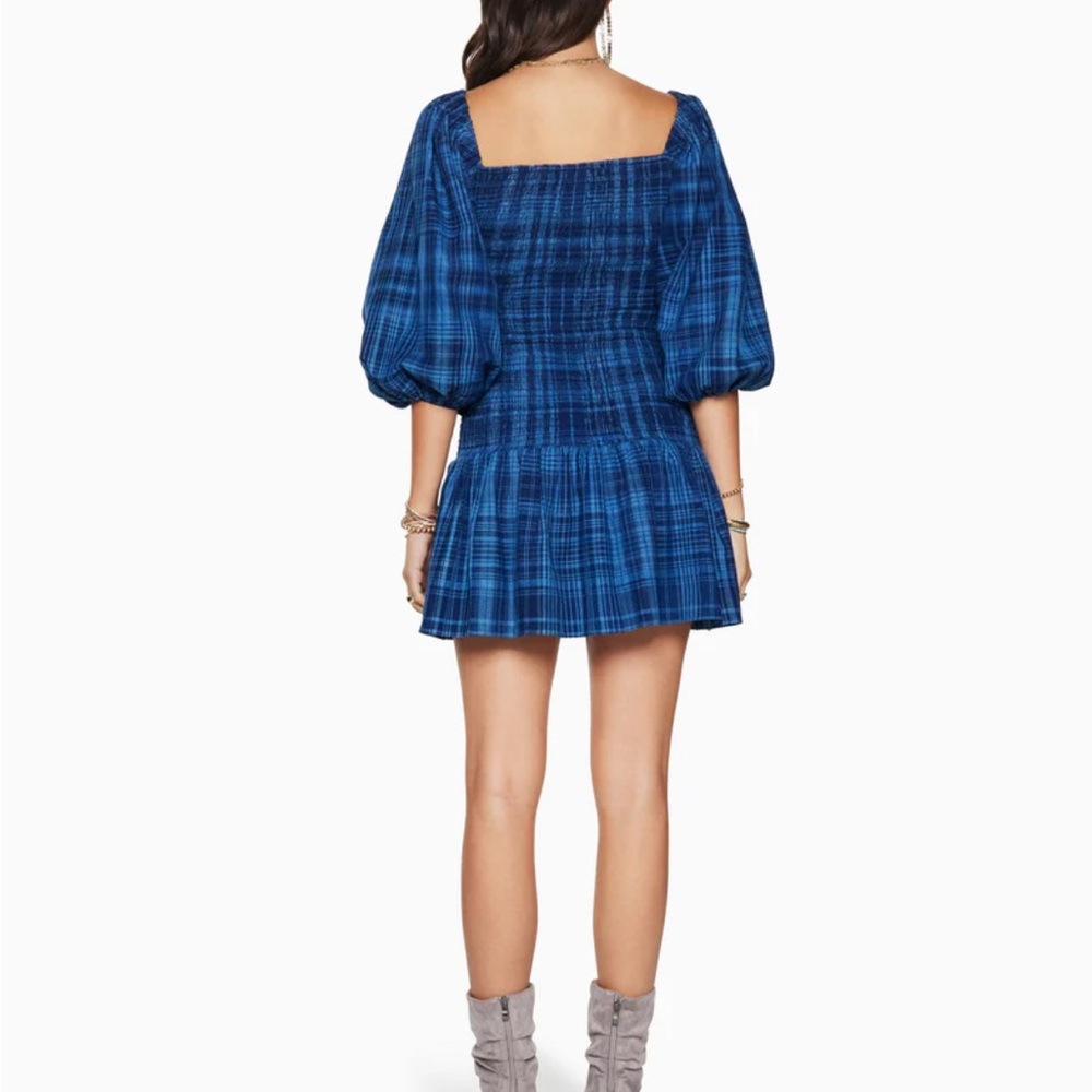 RAMY BROOK Caroline Plaid Smocked Mini Dress - Picture 4 of 11